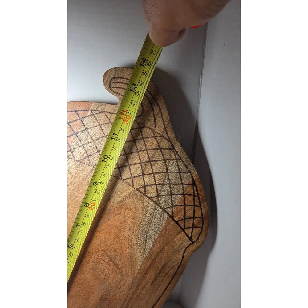 Acorn shaped wooden cutting board, serving tray